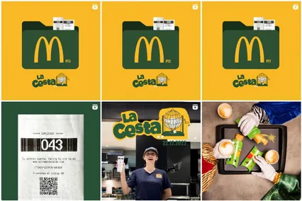 Feed de Instagram de la campaña de Navidad de McDonald's