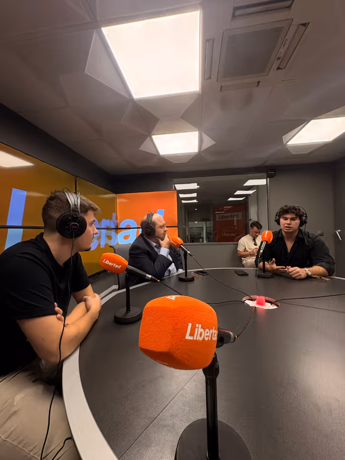 En el estudio de Radio Libertad