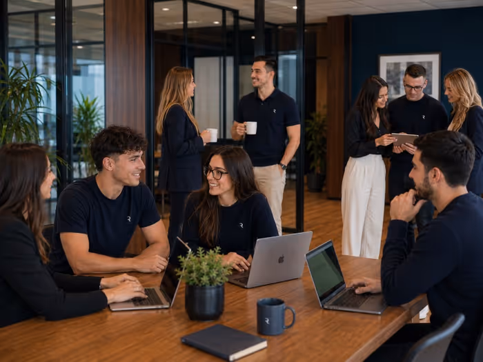 El equipo de AGENCIA ÍCARO en la oficina